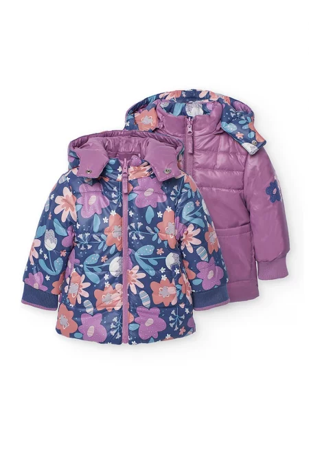 Двулицево зимно яке с качулка