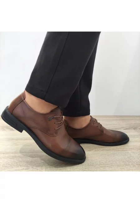 Елегантни мъжки обувки  B16233 Brown - Кафяви - Кафяв