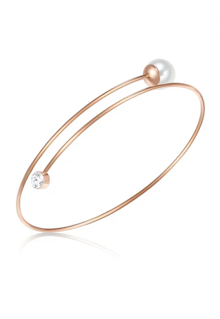 Гривна с покритие от 14K злато - Розово златисто