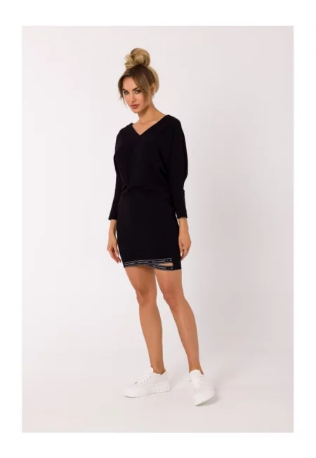 Изработена от Emotion Дамска мини рокля Grisante M732 синя - Черен