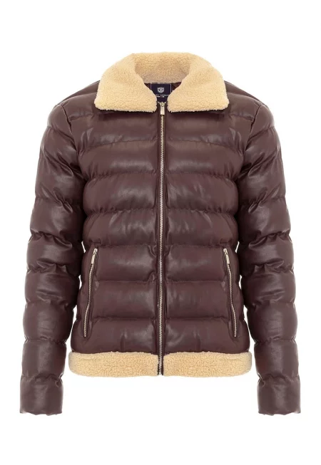 Капитонирано зимно яке с плюшени детайли