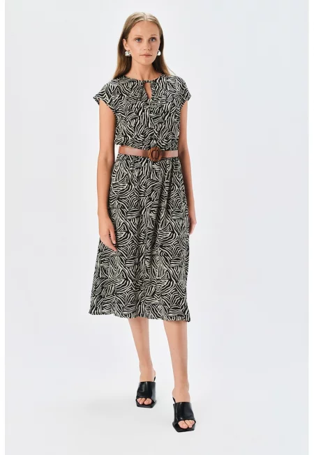 Къса рокля с принт