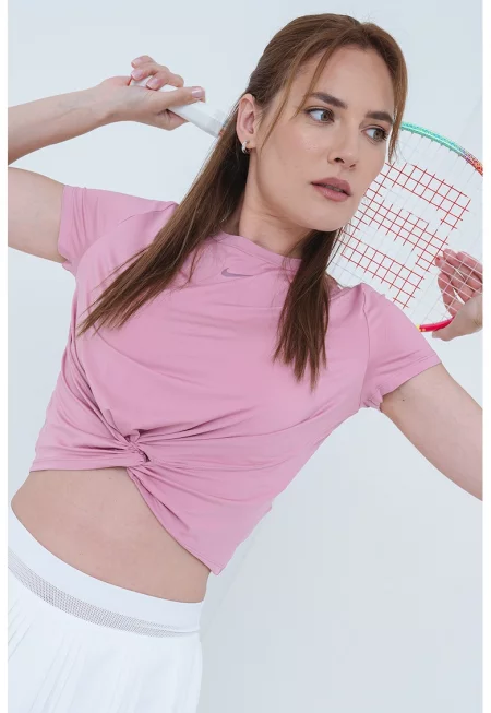 Къса тренировъчна тениска със светлоотразително лого