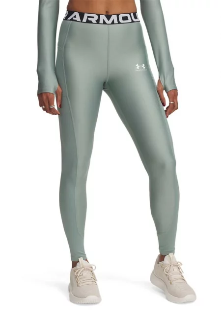 Клин Heatgear с висока талия и лого - Ментово зелено