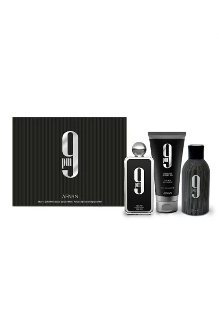 Комплект Eau de Parfum - 9 pm  Men - 100 ml + Душ гел 150 ml + Дезодорант спрей - 150 ml
