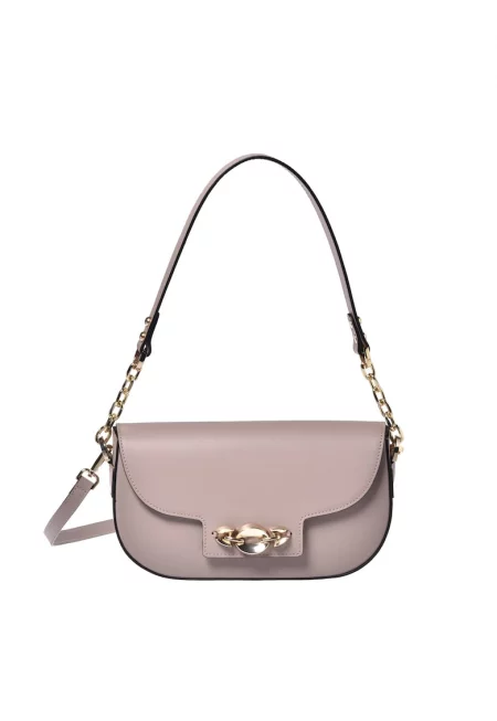 Кожена чанта с детайл с лого