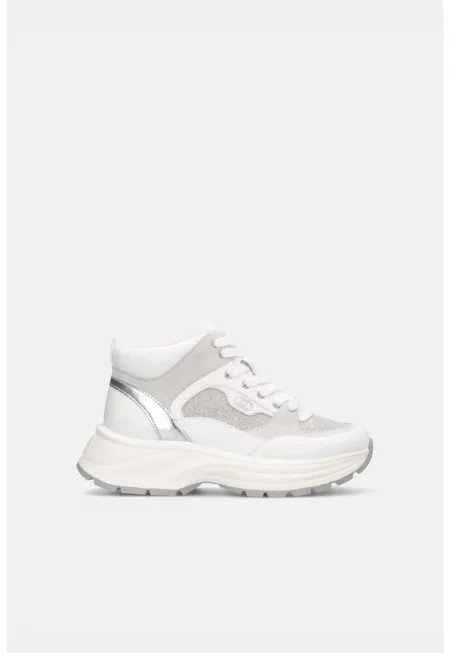 Маратонки с кожа и велур