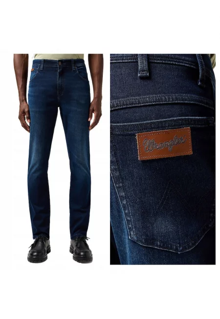 Мъжки дънки -  Texas Slim Jeans - Вталена кройка - Средна талия - 5 джоба - Цип - Дълги - Памук - W30-L32 US - Син