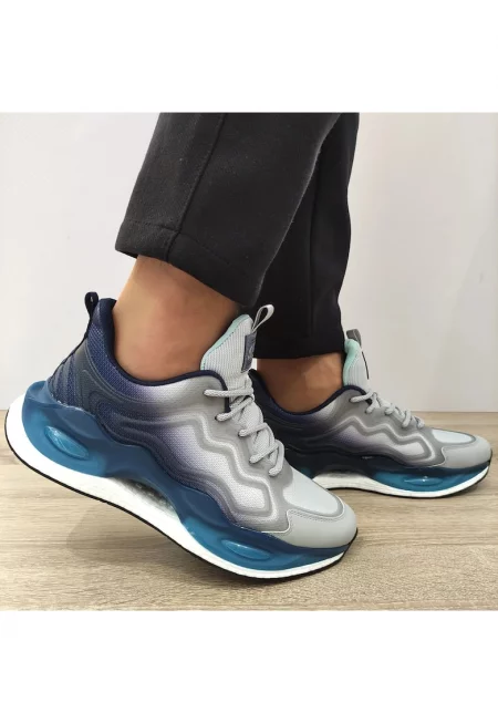 Мъжки обувки  9551 сиви + сини