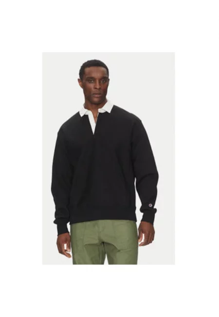 Мъжки суитшърт  220760 - памук/полиестер - черен - Черен