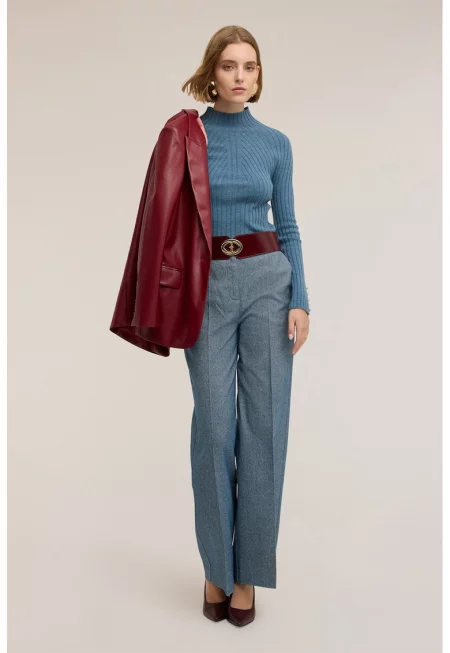 Панталон с широк крачол и ръб