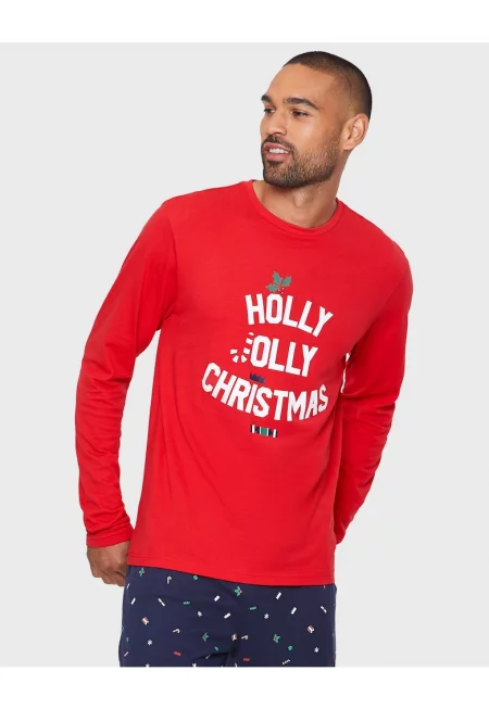 Пижама Holly Jolly с щампа