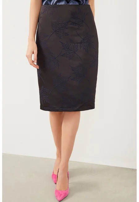 Пола тип молив с висока талия - Ултрамарин синьо