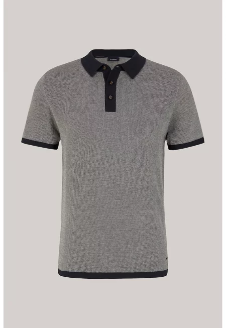 Поло тениска със закопчаване с копчета 30044572 - Тъмносин