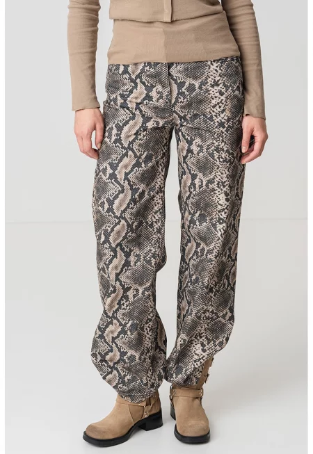 Прави дънки с висока талия - Бледозелен/Бледожълт