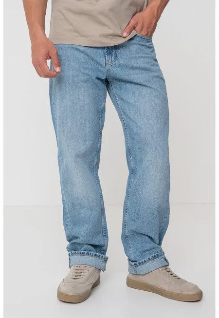 Прави дънки - Светлосин меланж