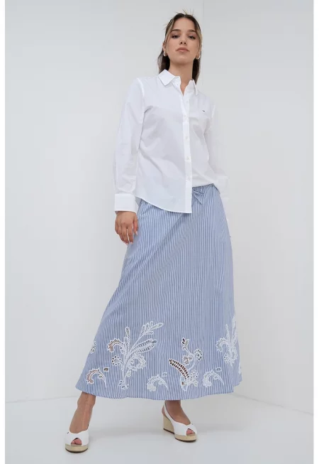 Риза със стандартна кройка - Бял