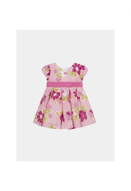 Рокля за момиче -  12846 - Розова - Лен