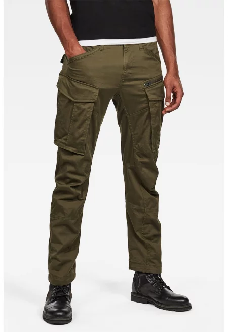Rovic Cargo Pants With Drawstring Cuffs And Pockets - Тъмнозелен -