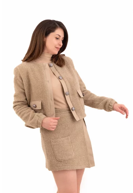 Сако с вълна - Бежов