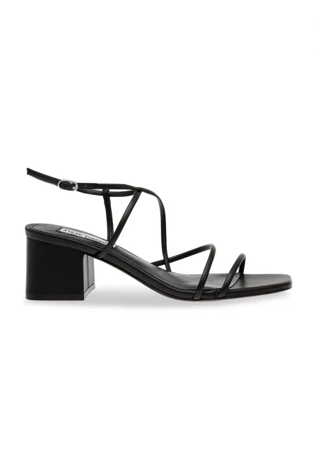 Сандали Remmi с масивен ток и каишки - Черен