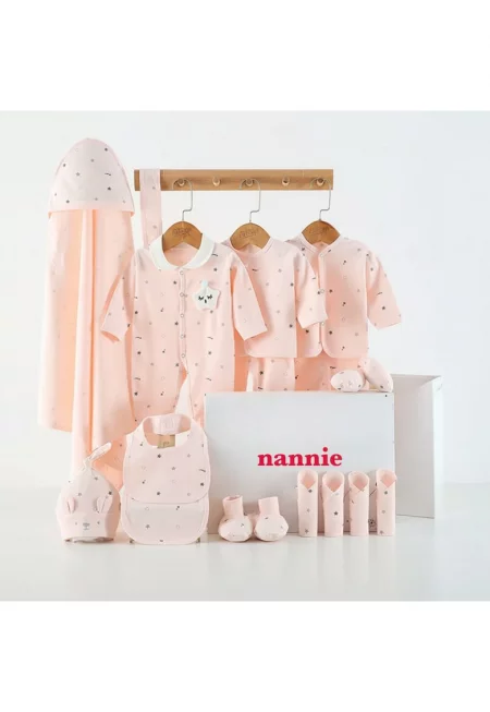 Set Hăinuțe Cadou Bebe Roz Little Baby