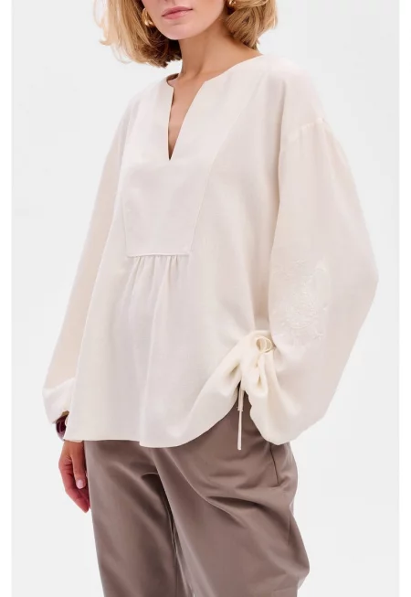 Широка блуза с паднали ръкави