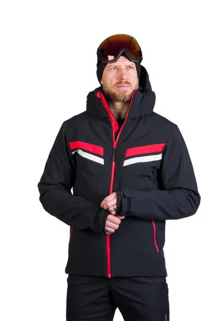 Ски яке с качулка - Червен/Черен