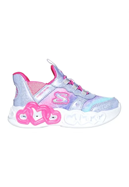 Спортни обувки Slip-Ins с LED светлини - Лавандула/Розово