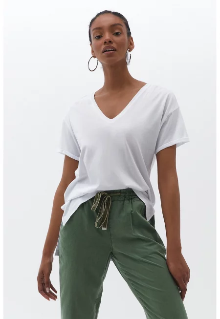 Свободна шпиц блуза с модал