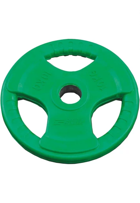 Тежест диск  Гумено покритие - 10 кг - Зелен