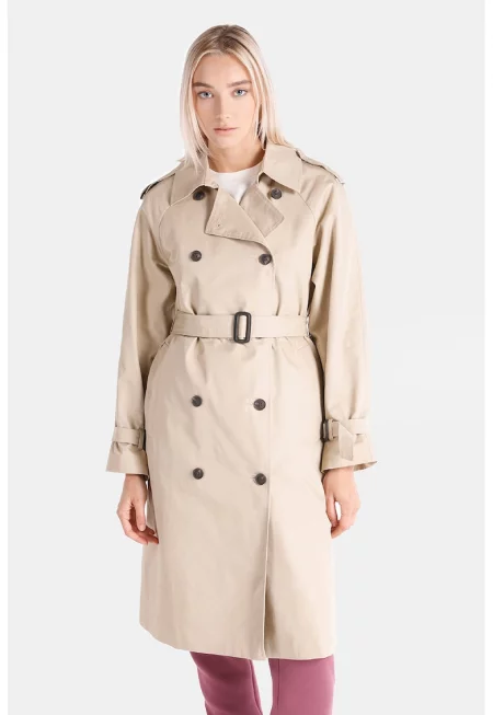 Тренч с колан - Бежов