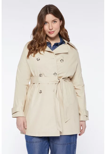 Тренч с памук и връзки