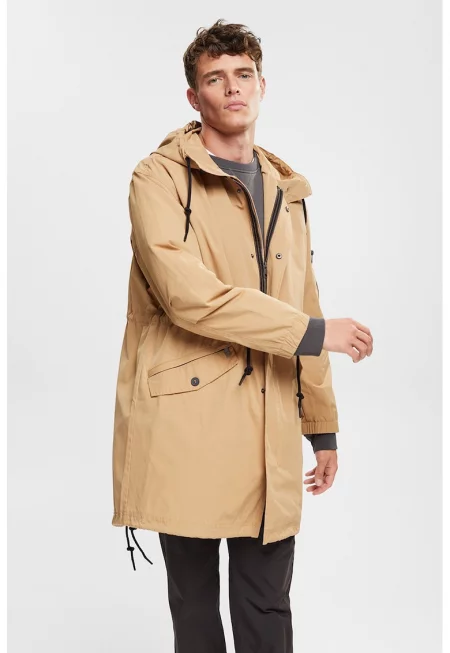 Яке с качулка и връзка - Камел