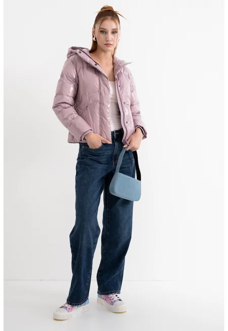 Яке с капси - Прашно розово