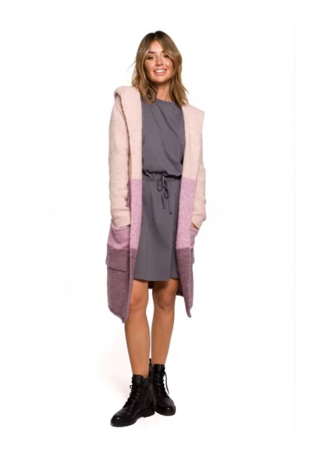 Жилетка с качулка - акрил/полиестер/вълна - Многоцветен