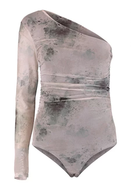 Асиметрично боди с абстрактна шарка