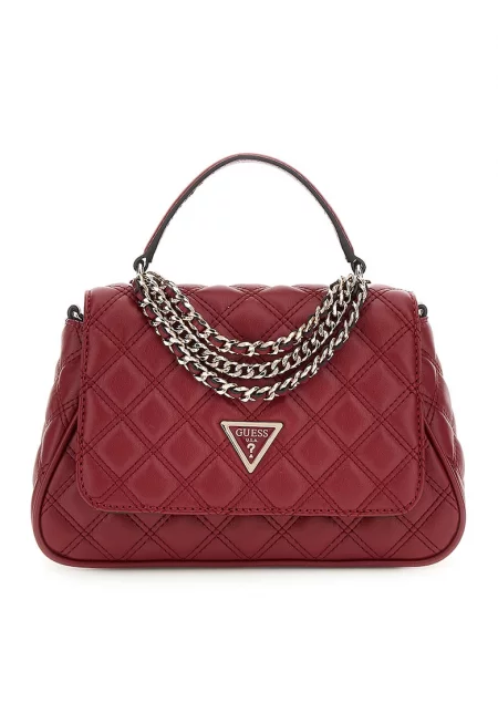 Чанта от еко кожа с лого - Червен