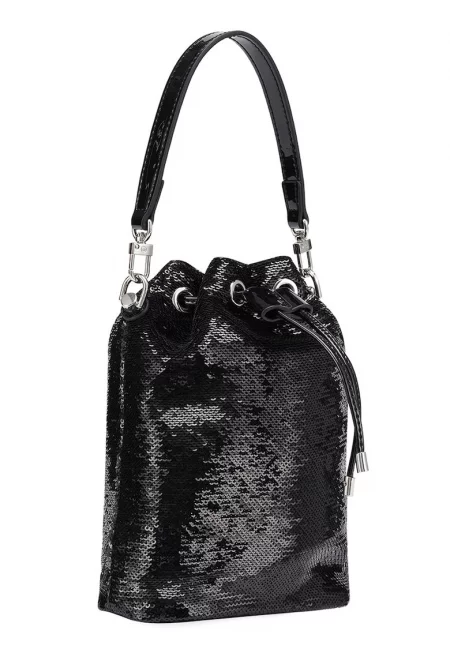 Чанта с пайети - Черен