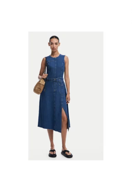 Дамска рокля -  304478284 - Памук - Син - Син