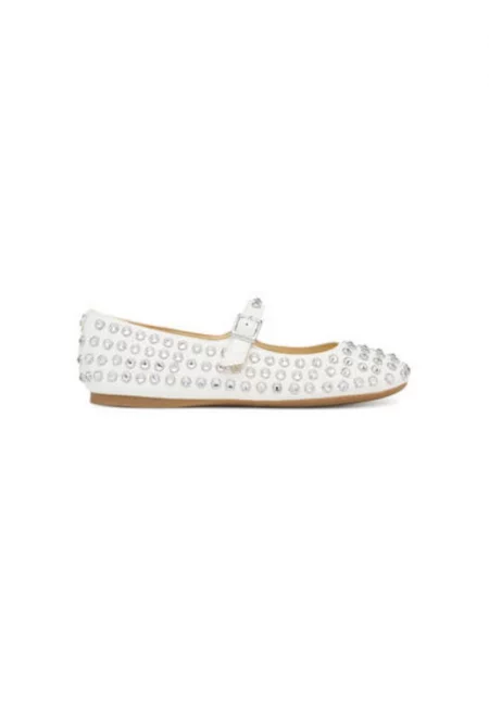 Дамски балеринки  305261908 - Екологична кожа - Бял