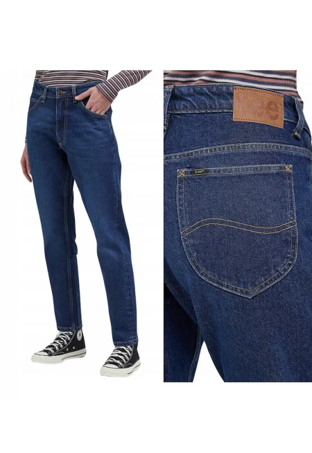 Дамски дънки  Slim fit - син - памук - 7/8 -