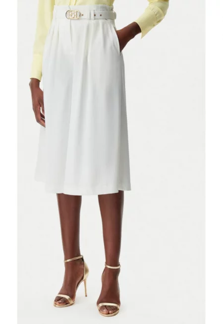 Дамски панталон -  305318077 - Полиестер - Бял