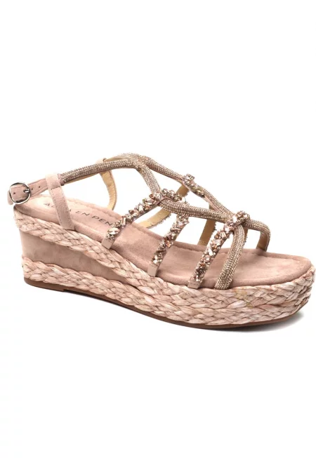 Дамски сандали V241012-розови - Розово