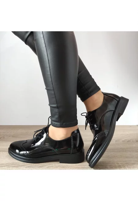 Ежедневни обувки Дамски  30557-22 черен лак - черен лак - Черен