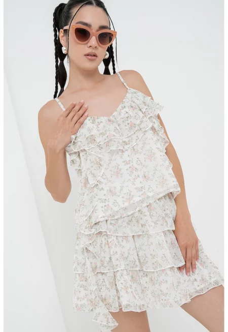 Флорален топ с набирания