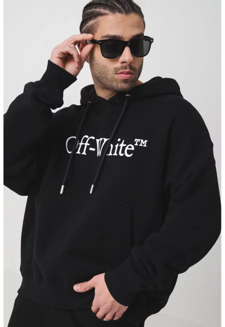 Худи с лого - Черен