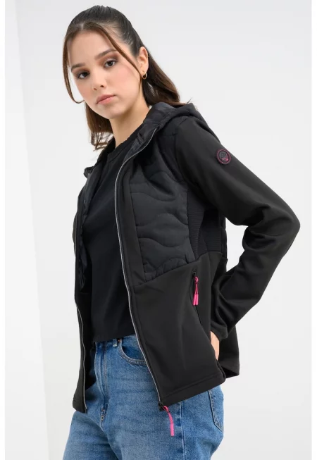 Худи с цип и странични джобове