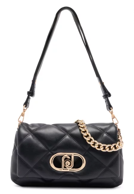 Капитонирана чанта за рамо Lapuffy - Черен