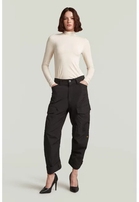 Карго панталон Barrel - Черен